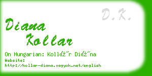 diana kollar business card